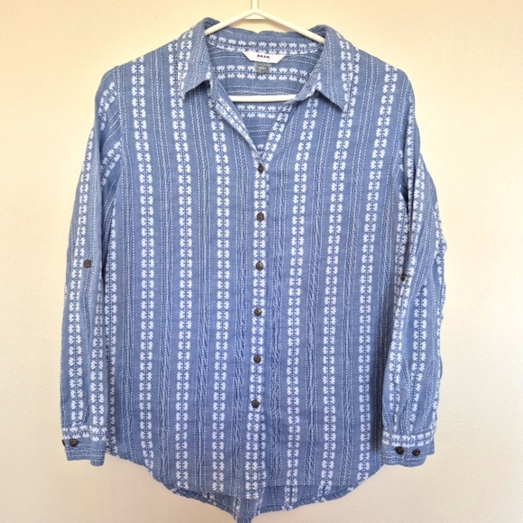 Alia Women’s Petite Button-Down Blouse – Size PM (Medium Petite) - Picture 1 of 4